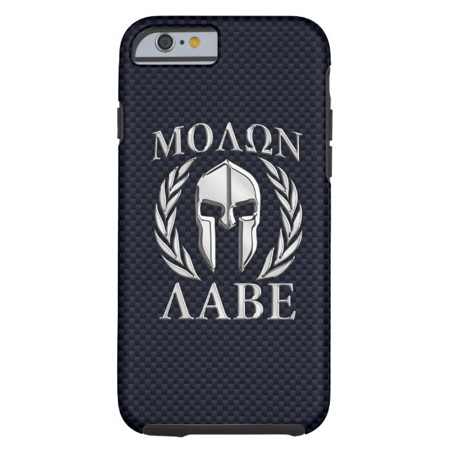 Molon Labe Spartan Helmet Laurels Case-Mate iPhone Case (Achterkant)