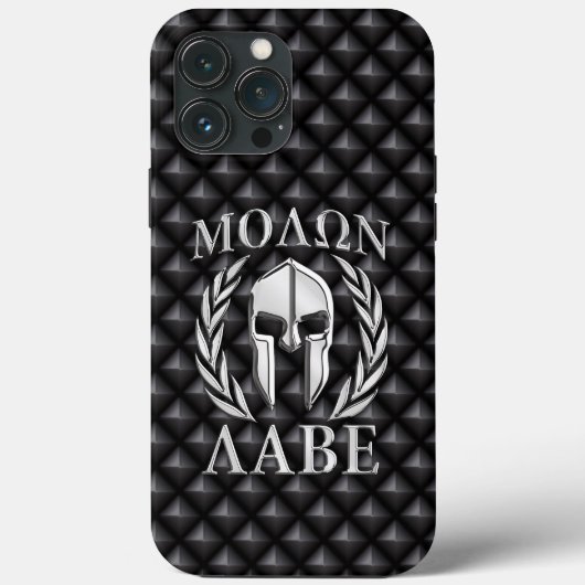 Molon Labe Spartan Helmet Laurels Case-Mate iPhone Case (Achterkant)