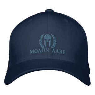 Molon Labe Spartan Helmet Laurels Embroidery Geborduurde Pet