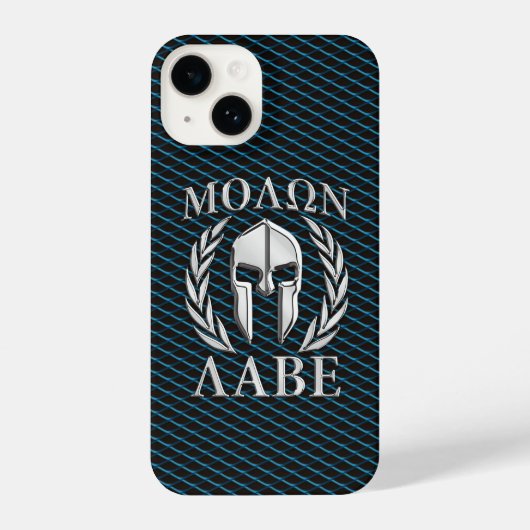 Molon Labe Spartan Helmet Laurels iPhone Hoesje (Achterkant)