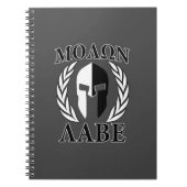 Molon Labe Spartan Helmet Laurels Notitieboek (Voorkant)