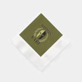 Molon Labe Spartan Helmet Laurels Olive Green Deco Servet (Hoek)