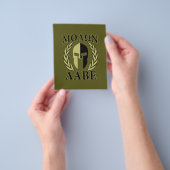 Molon Labe Spartan Helmet Laurels Olive Green Flyer (Hand)