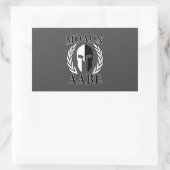 Molon Labe Spartan Helmet Laurels Rechthoekige Sticker (Tas)