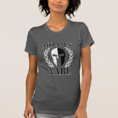 Molon Labe Spartan Helmet Laurels T-shirt (Voorkant)