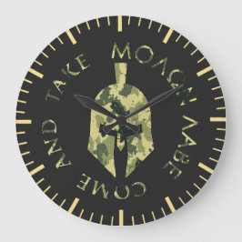 Molon Labe Spartan Helmet Militaire Camo Grote Klok