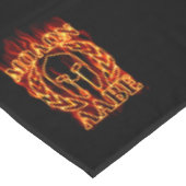Molon Labe Spartan Hot Warrior in Fire on Black Tafelkleed (Gekanteld)