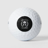 Molon Labe Spartan in Chrome-koolstofvezelstijl Golfballen (Voorkant)