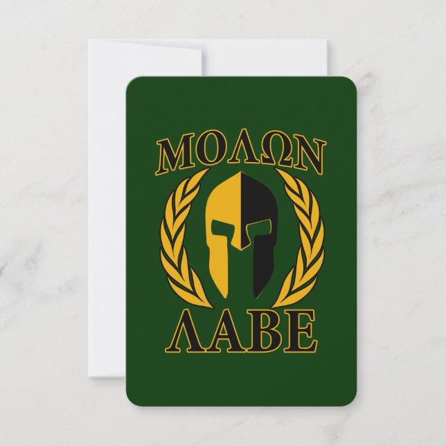 Molon Labe Spartan Laurels Forest Green Decor (Voorkant)