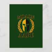 Molon Labe Spartan Laurels Forest Green Decor Briefkaart (Voorkant)