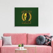 Molon Labe Spartan Laurels Forest Green Decor Canvas Afdruk (Insitu (Woonkamer))