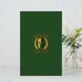 Molon Labe Spartan Laurels op Forest Green Briefpapier (Staand voorkant)