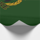 Molon Labe Spartan Laurels op Forest Green Cadeaupapier (Hoek)