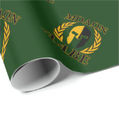 Molon Labe Spartan Laurels op Forest Green Cadeaupapier (Rol Hoek)