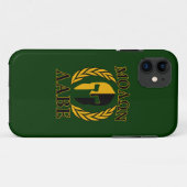 Molon Labe Spartan Laurels op Forest Green Case-Mate iPhone Case (Achterkant (horizontaal))