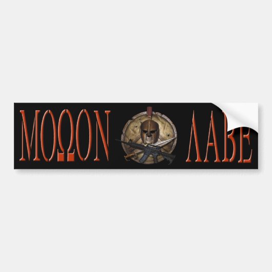 Molon Labe Spartan M-4 Bumpersticker (Voorkant)