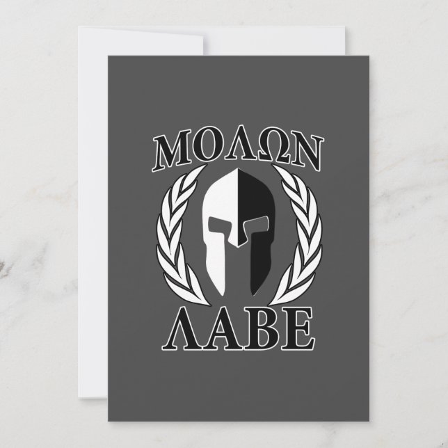 Molon Labe Spartan Mask Armor Laurels Monochrome (Voorkant)
