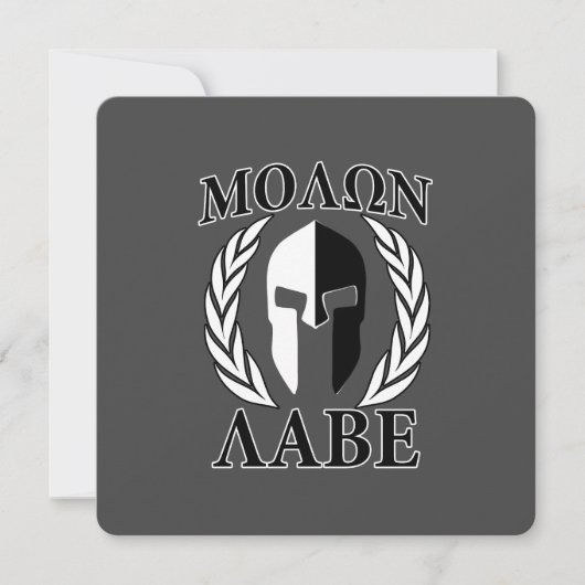 Molon Labe Spartan Mask Armor Laurels Monochrome (Voorkant)