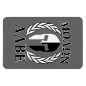 Molon Labe Spartan Mask Armor Laurels Monochrome Magneet (Horizontaal)