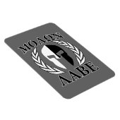 Molon Labe Spartan Mask Armor Laurels Monochrome Magneet (Rechterzijde)