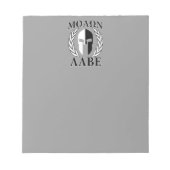 Molon Labe Spartan Mask Armor Laurels Monochrome Notitieblok (Voorkant)