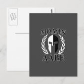 Molon Labe Spartan Mask Laurels Black & White Briefkaart (Voorkant / Achterkant)