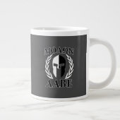 Molon Labe Spartan Mask Laurels Black & White Grote Koffiekop (Rechts)