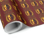 Molon Labe Spartan Mask Laurels Burgundy Cadeaupapier (Rol Hoek)