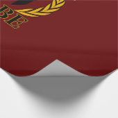 Molon Labe Spartan Mask Laurels Burgundy Decor Cadeaupapier (Hoek)