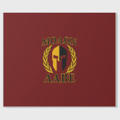 Molon Labe Spartan Mask Laurels Burgundy Decor Cadeaupapier (Vlak)