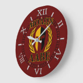 Molon Labe Spartan Mask Laurels Burgundy Dial Grote Klok (Hoek)