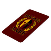 Molon Labe Spartan Mask Laurels Burgundy Magneet (Linkerzijde)