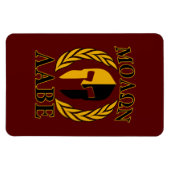Molon Labe Spartan Mask Laurels Burgundy Magneet (Horizontaal)