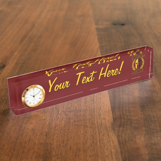 Molon Labe Spartan Mask Laurels Burgundy Naambordje (Zijkant)