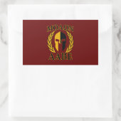 Molon Labe Spartan Mask Laurels Burgundy Red Rechthoekige Sticker (Tas)
