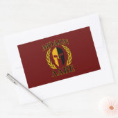 Molon Labe Spartan Mask Laurels Burgundy Red Rechthoekige Sticker (Envelop)