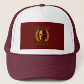 Molon Labe Spartan Mask Laurels Burgundy Red Trucker Pet (Voorkant)