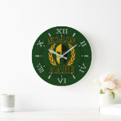 Molon Labe Spartan Mask Laurels Forest Green Dial Grote Klok (Huis)