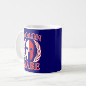 Molon Labe Spartan Mask Laurels Navy Blue Koffiemok (Voorkant links)
