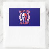 Molon Labe Spartan Mask Laurels Navy Blue Rechthoekige Sticker (Tas)