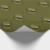 Molon Labe Spartan Mask Laurels Olive Green Cadeaupapier (Hoek)