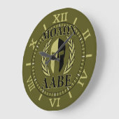 Molon Labe Spartan Mask Laurels Olive Green Dial Grote Klok (Hoek)