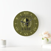 Molon Labe Spartan Mask Laurels Olive Green Dial Grote Klok (Huis)