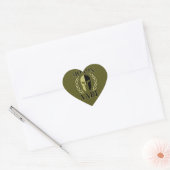 Molon Labe Spartan Mask Laurels Olive Green Hart Sticker (Envelop)