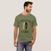 Molon Labe Spartan Mask Laurels Olive Green T-shirt (Voorkant volledig)