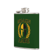 Molon Labe Spartan Mask Laurels on Green Heupfles (Links)