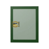 Molon Labe Spartan Mask Laurels on Green Notitieblok (Linkerzijde)