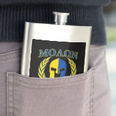 Molon Labe Spartan Mask Laurels Yellow Blue Flacon (Voorbeeld)