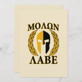 Molon Labe Spartan Masker Laurels beige Accent (Voorkant / Achterkant)