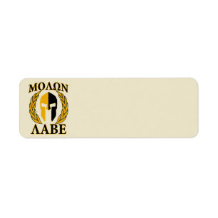 Molon Labe Spartan Masker Laurels beige Accent Etiket